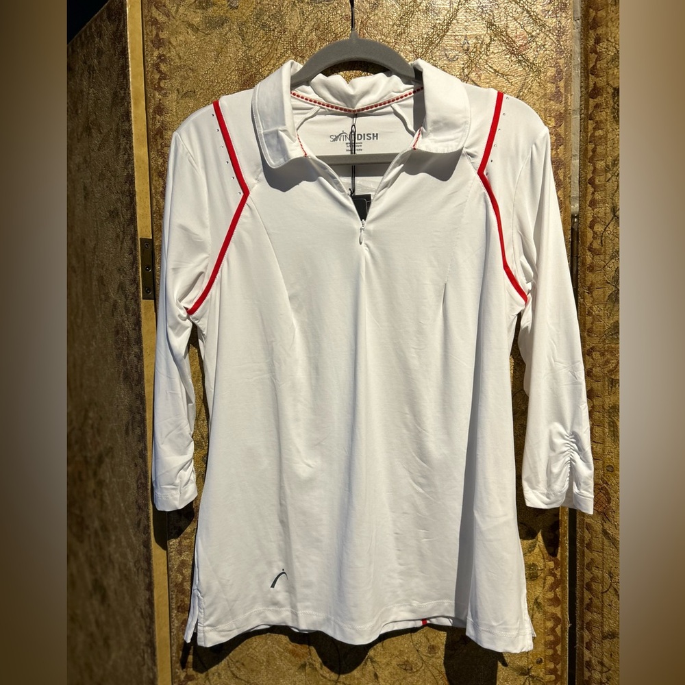 NWT SwingDish Golf Pullover Size Large White